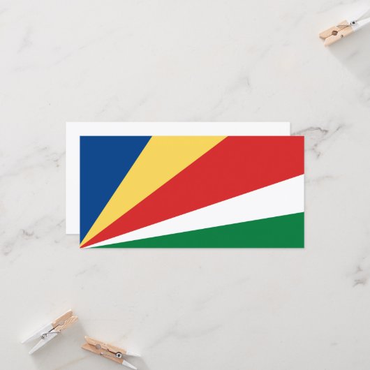 Seychelse vlag kaart (Voorkant / Achterkant in situ)
