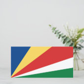 Seychelse vlag kaart (Staand voorkant)