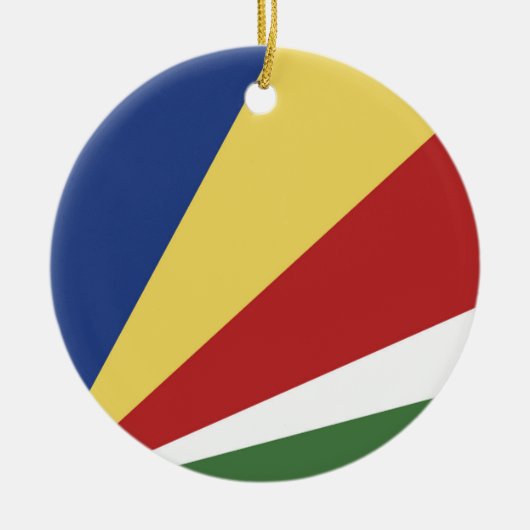 Seychelse vlag keramisch ornament (Voorkant)