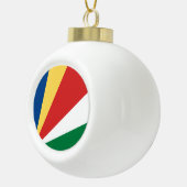 Seychelse vlag keramische bal ornament (Rechts)