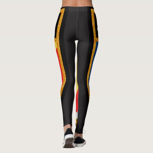 Seychelse vlag leggings (Achterkant)