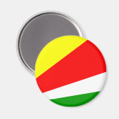 Seychelse vlag magneet (Voorkant / Achterkant)