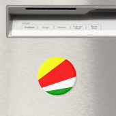 Seychelse vlag magneet (Insitu (Vaatwasser))