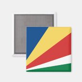 Seychelse vlag magneet (Voorkant / Achterkant)