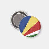 Seychelse vlag magneet (Voorkant / Achterkant)