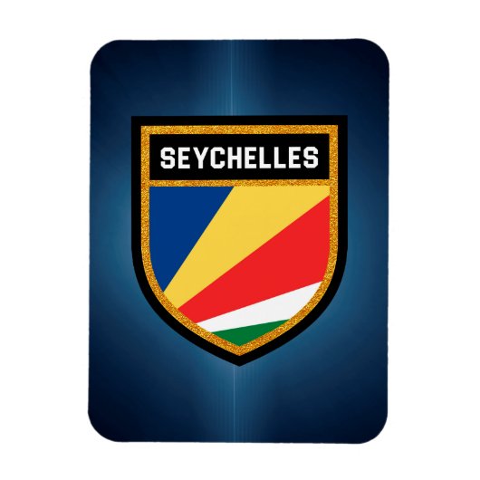 Seychelse vlag magneet (Verticaal)