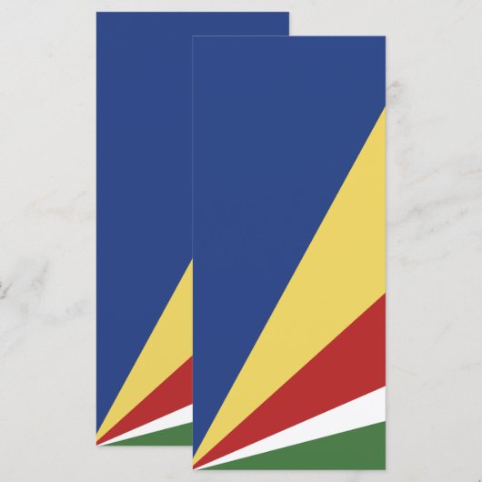 Seychelse vlag menu (Voorkant / Achterkant)