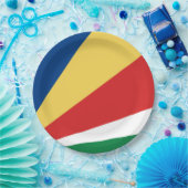 Seychelse vlag papieren bordje (Feest)