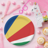 Seychelse vlag papieren bordje (Feest)