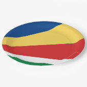 Seychelse vlag papieren bordje (Gekanteld)