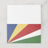 Seychelse vlag plaatskaartje (Buitenkant ongevouwen)