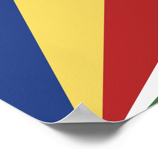 Seychelse vlag poster (Hoek)