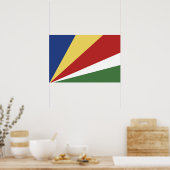 Seychelse vlag poster (Keuken)