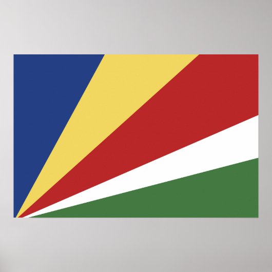 Seychelse vlag poster (Voorkant)