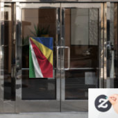 Seychelse vlag raamsticker (Kantoordeur)