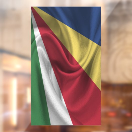 Seychelse vlag raamsticker (Vel 2)