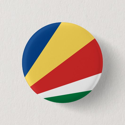 Seychelse vlag ronde button 3,2 cm (Voorkant)