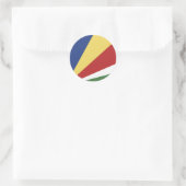 Seychelse vlag ronde sticker (Tas)