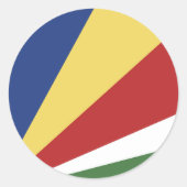 Seychelse vlag ronde sticker (Voorkant)