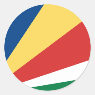 Seychelse vlag ronde sticker