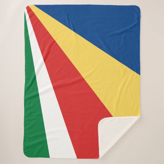 Seychelse vlag sherpa deken (Voorkant)