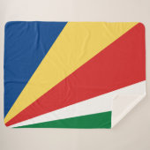 Seychelse vlag sherpa deken (Voorkant (horizontaal))