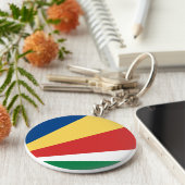 Seychelse vlag sleutelhanger (Zijkant)