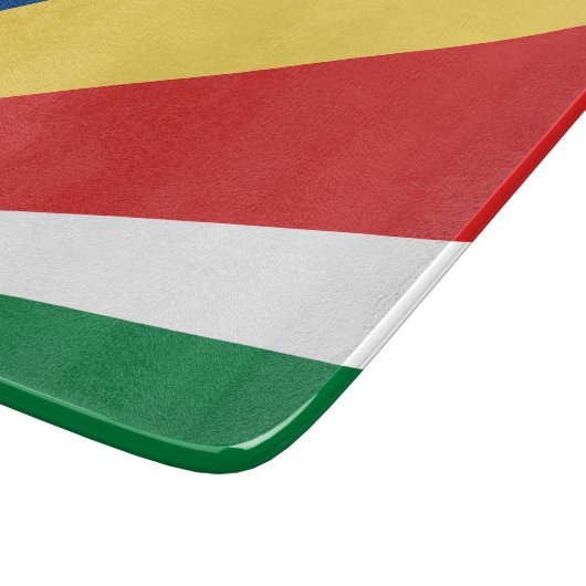 Seychelse vlag snijplank (Hoek)