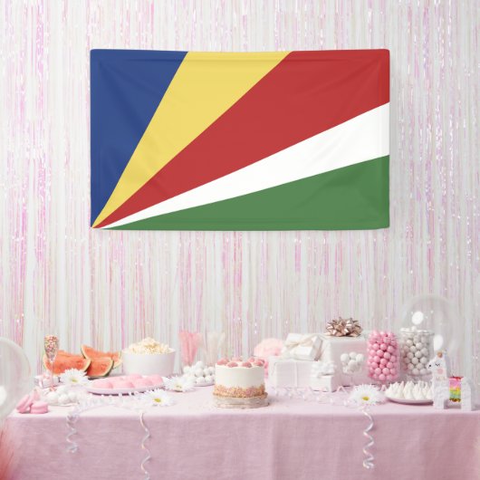 Seychelse vlag spandoek (Feest)