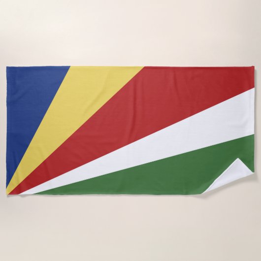 Seychelse vlag strandlaken (Voorkant)