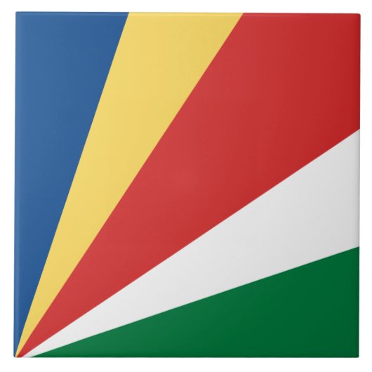 Seychelse vlag tegeltje (Voorkant)
