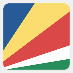 Seychelse vlag vierkante sticker