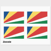 Seychelse vlag, vlag van Seychellen Rechthoekige Sticker (Vel)