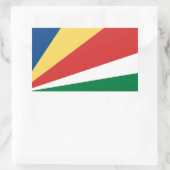 Seychelse vlag, vlag van Seychellen Rechthoekige Sticker (Tas)