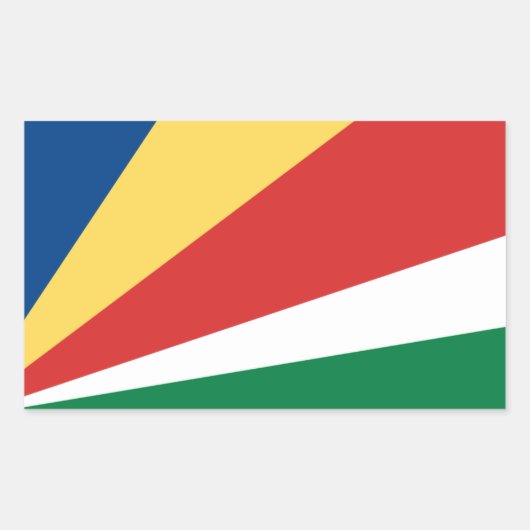 Seychelse vlag, vlag van Seychellen Rechthoekige Sticker (Voorkant)