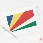 Seychelse vlag, vlag van Seychellen Rechthoekige Sticker (Envelop)