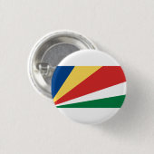 Seychelse vlag, vlag van Seychellen Ronde Button 3,2 Cm (Voorkant /achterkant)