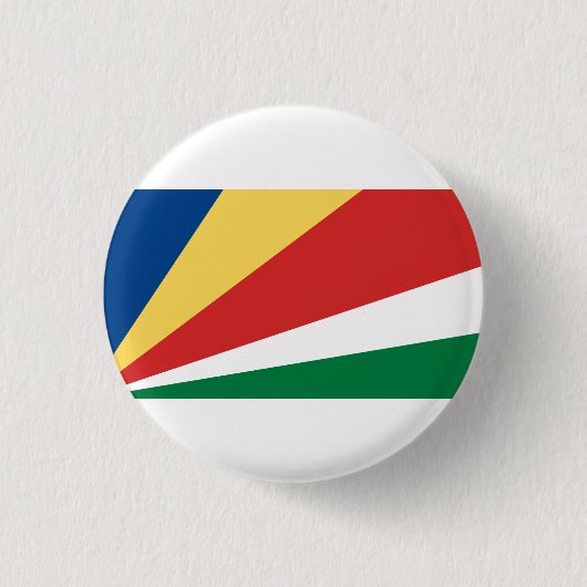 Seychelse vlag, vlag van Seychellen Ronde Button 3,2 Cm (Voorkant)