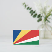 Seychelse vlag, vlag van Seychellen Visitekaartje (Staand voorkant)