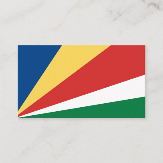 Seychelse vlag, vlag van Seychellen Visitekaartje (Voorkant)