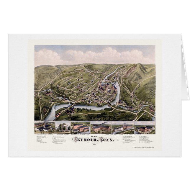 Seymour, CT Panoramic Map - 1879 (Voorkant Horizontaal)