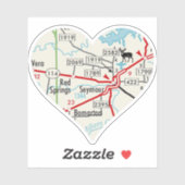 Seymour Texas Map Sticker (Vel)