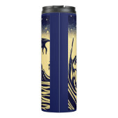 SF - Aliens op een vreemde planeet houtsnede 1 Thermosbeker (Achterkant)