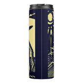 SF - Aliens op een vreemde planeet houtsnede 2 Thermosbeker (Achterkant)