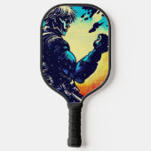 SF Anime Held - Houtsnede (2) Pickleball Paddle (Achterkant)