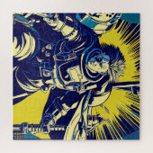 SF Anime Hero - Houtsnede (1) Legpuzzel (Horizontaal)