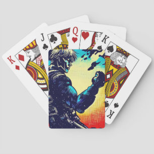 SF Anime Hero - Houtsnede (2) Pokerkaarten