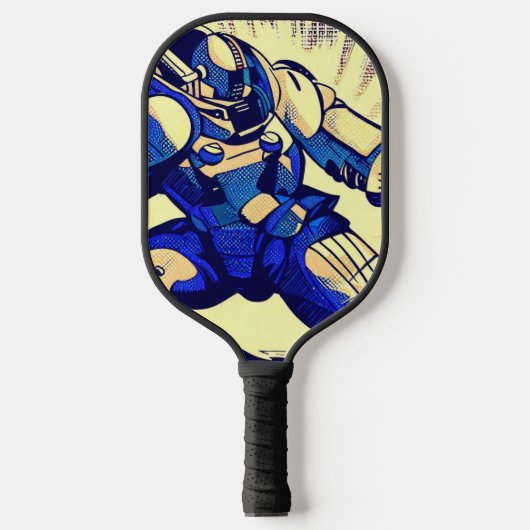 SF Anime Hero - Houtsnede (4) Pickleball Paddle (Voorkant)