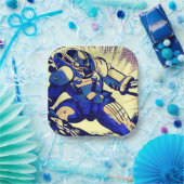 SF - Anime Hero Woodcut 4 Papieren Bordje (Feest)