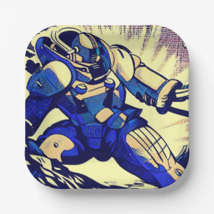 SF - Anime Hero Woodcut 4 Papieren Bordje